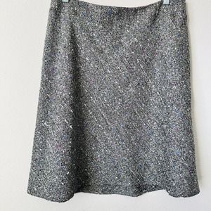 Aura Gray Tweed Circle Skirt